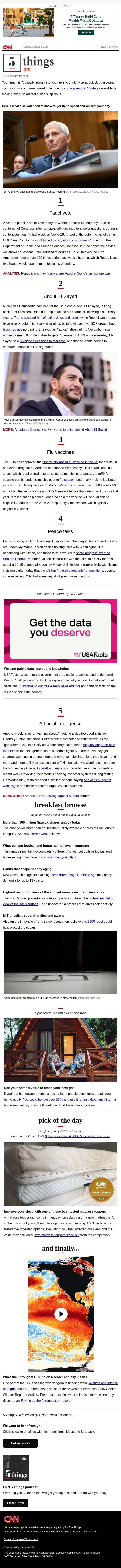 Senate panel obtains Fauci's iPhone ahead of contempt vote email from CNN screenshot