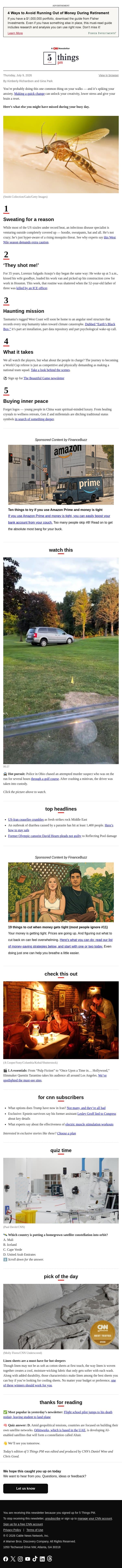 Rising mosquito threat, haunting mission, golf course chase email from CNN screenshot