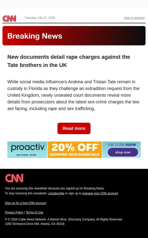 New documents detail rape charges against the Tate brothers in the UK email from CNN screenshot