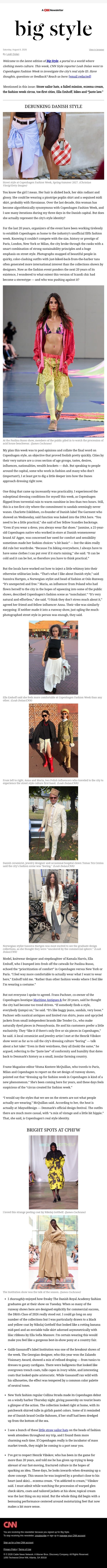 The Scandi Chic Myth email from CNN screenshot