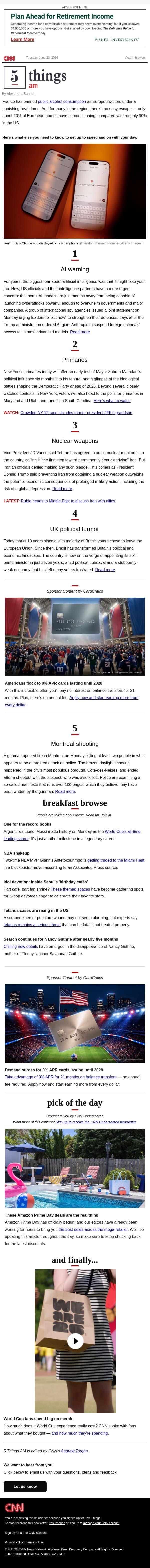Spy agencies issue urgent AI warning email from CNN screenshot