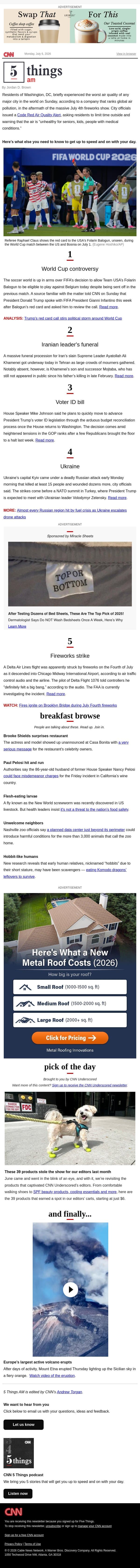Red card reversal raises concerns about integrity of World Cup email from CNN screenshot
