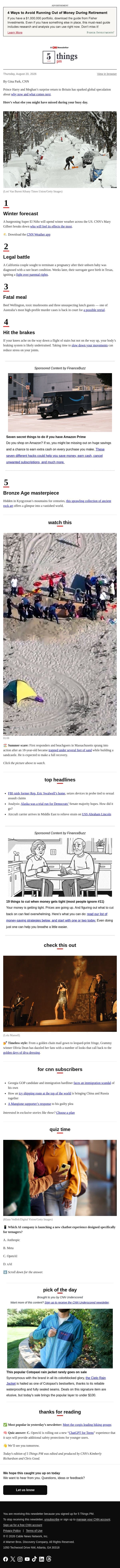 An early winter forecast, sandy rescue, mushroom murderer email from CNN screenshot