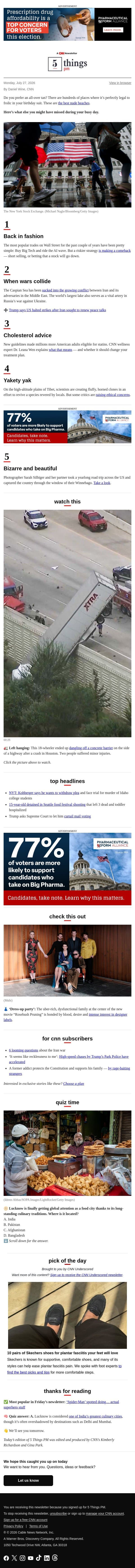 Short selling, cholesterol advice, best nude beaches email from CNN screenshot