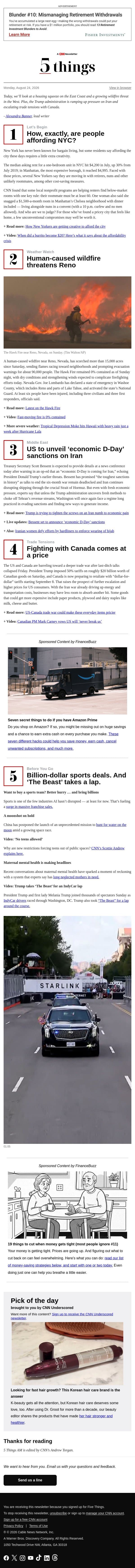 Can you still afford the city you love? email from CNN screenshot