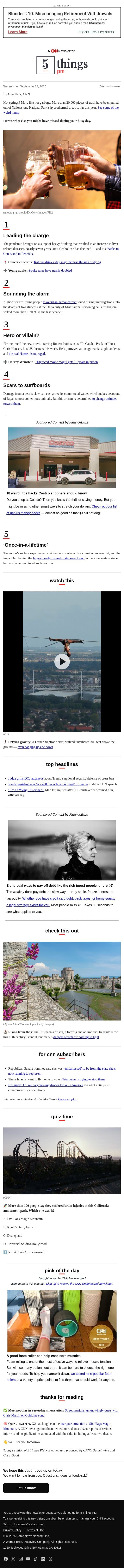 Alcohol use, hot garbage, ‘Primetime’ email from CNN screenshot