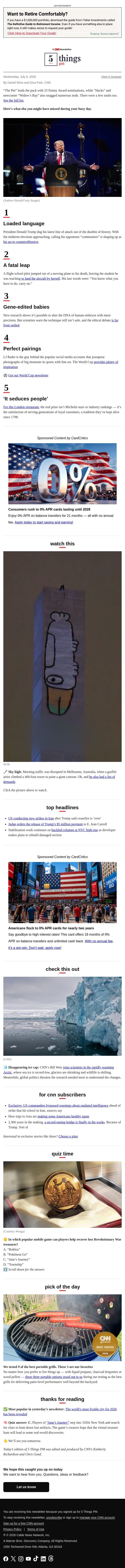 Trump’s loaded language, gene-edited babies, pilot’s last words email from CNN screenshot