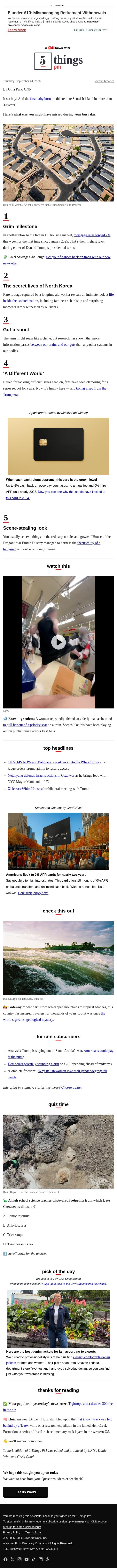Grim mortgage milestone, brawling seniors, gut instinct email from CNN screenshot