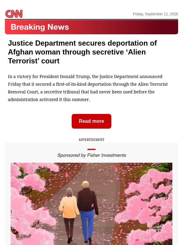 Justice Department secures deportation of Afghan woman through secretive ‘Alien Terrorist’ court email from CNN