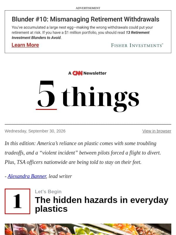 What to know about plastics in your home email from CNN
