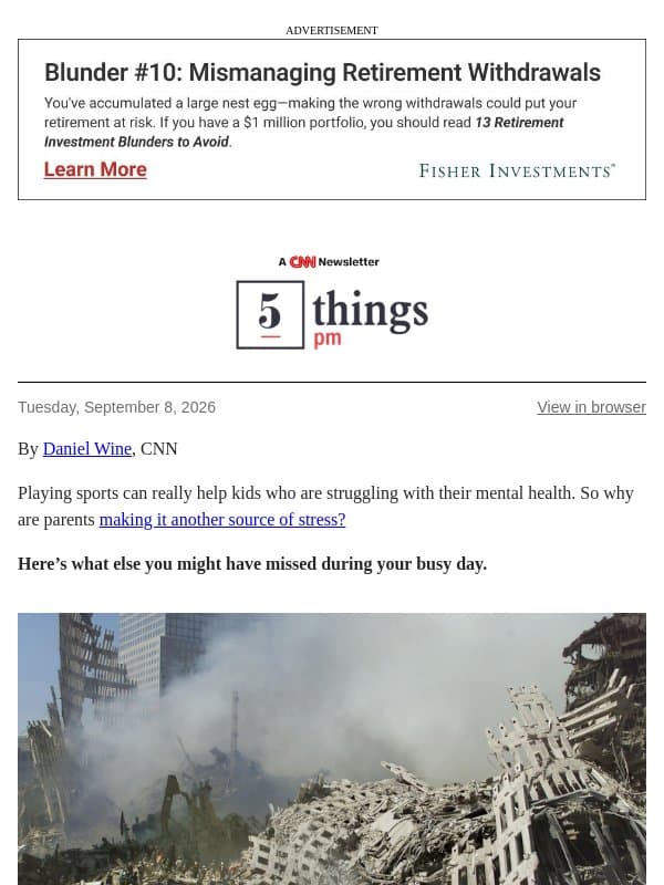9/11 air quality, Smithsonian shake-up, shark nannies email from CNN