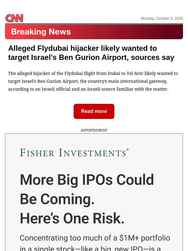Alleged Flydubai hijacker likely wanted to target Israel’s Ben Gurion Airport, sources say email from CNN