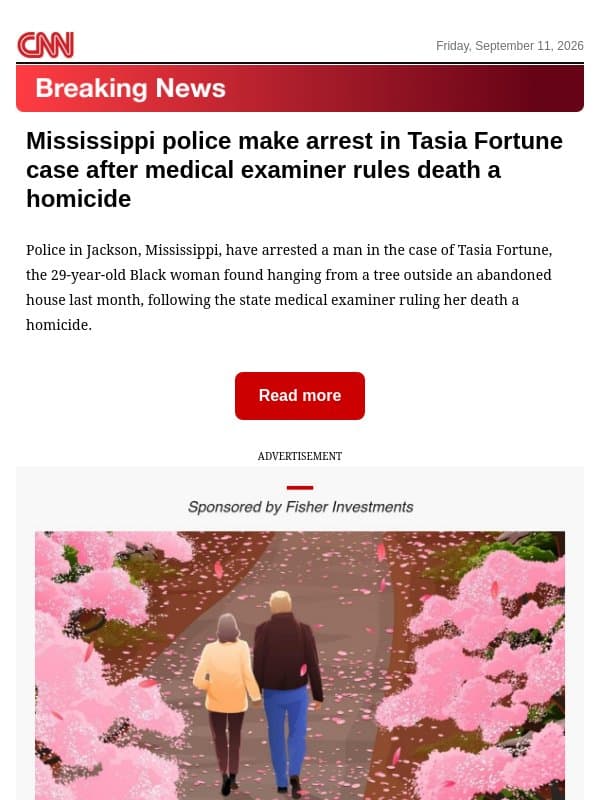 Mississippi police make arrest in Tasia Fortune case after medical examiner rules death a homicide email from CNN