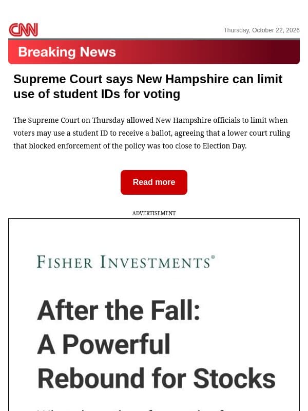 Supreme Court says New Hampshire can limit use of student IDs for voting email from CNN