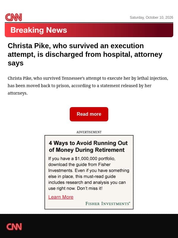 Christa Pike, who survived an execution attempt, is discharged from hospital, attorney says email from CNN