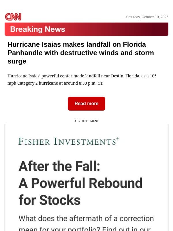 Hurricane Isaias makes landfall on Florida Panhandle with destructive winds and storm surge email from CNN