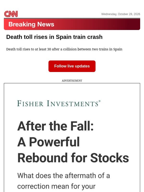 Death toll rises in Spain train crash email from CNN