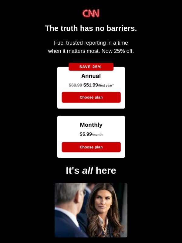 Stand with the facts. email from CNN