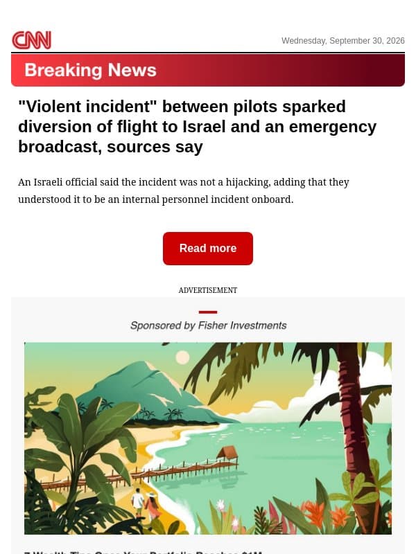 "Violent incident" between pilots sparked diversion of flight to Israel and an emergency broadcast, sources say email from CNN