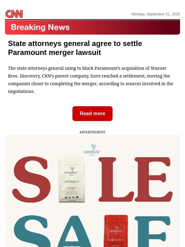 State attorneys general agree to settle Paramount merger lawsuit email from CNN
