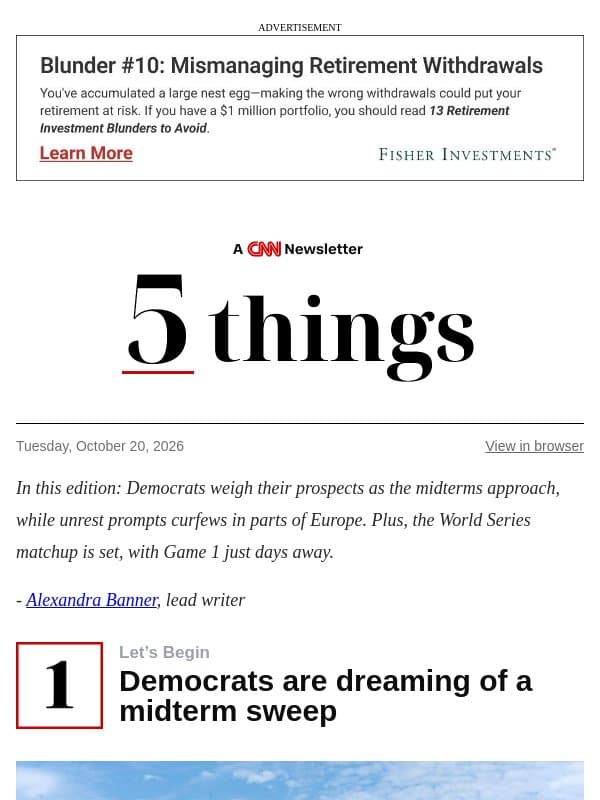 Democrats are dreaming of a midterm sweep email from CNN
