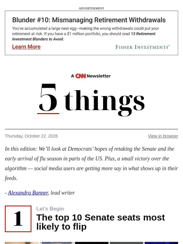 Top 10 Senate seats most likely to flip email from CNN