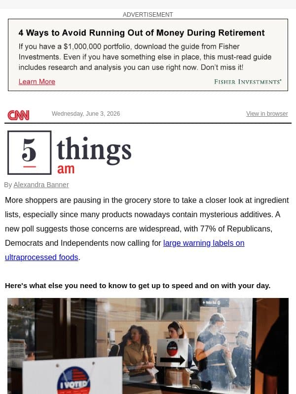 Catch up on primary results from around the US email from CNN screenshot