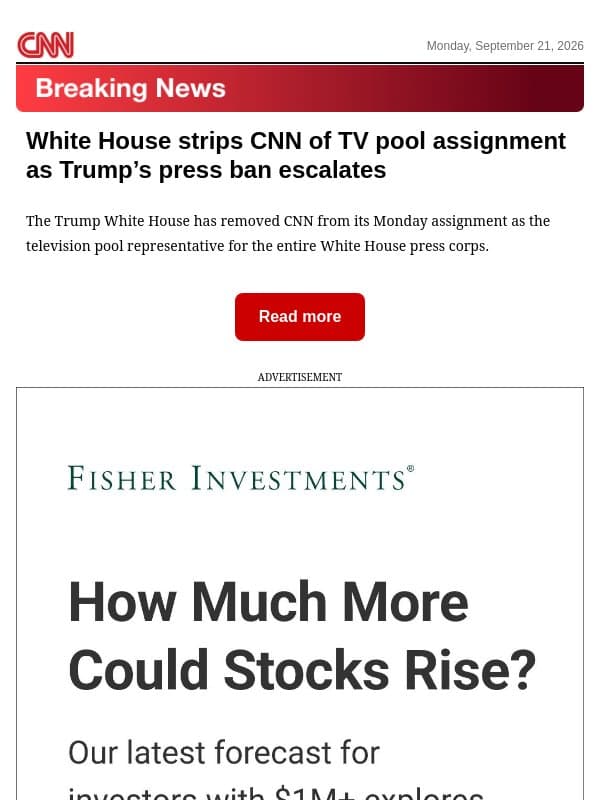 White House strips CNN of TV pool assignment as Trump’s press ban escalates email from CNN