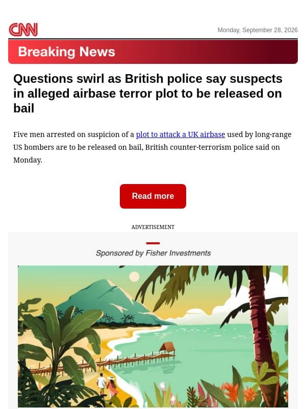 Questions swirl as British police say suspects in alleged airbase terror plot to be released on bail email from CNN