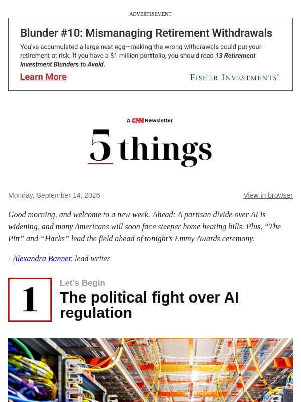 Who can control AI? email from CNN