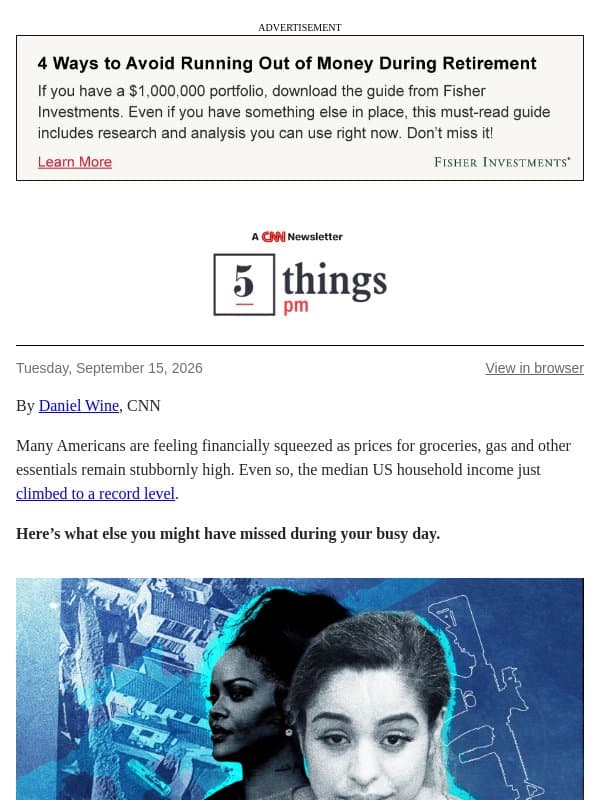 A life unraveled, Kennedy Center chaos, new dating apps email from CNN