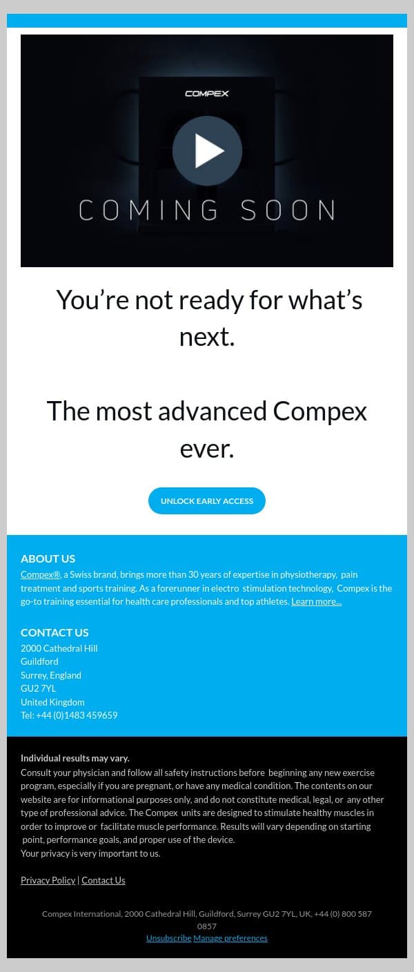 Guest, The Next Evolution Is Coming email from Compex screenshot