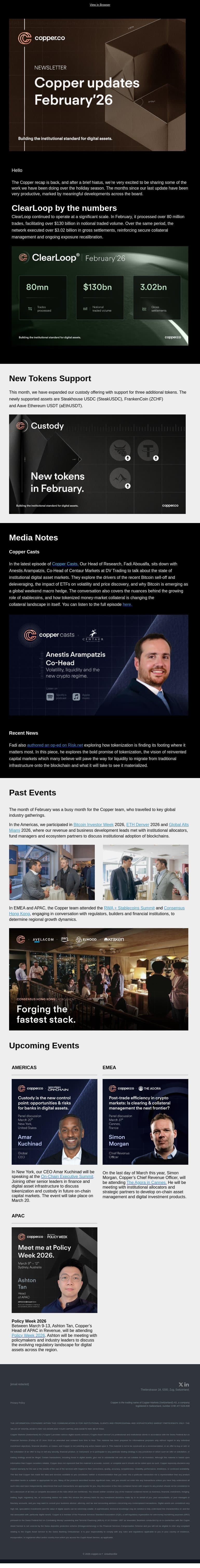 Copper.co - February Recap email from Copper screenshot