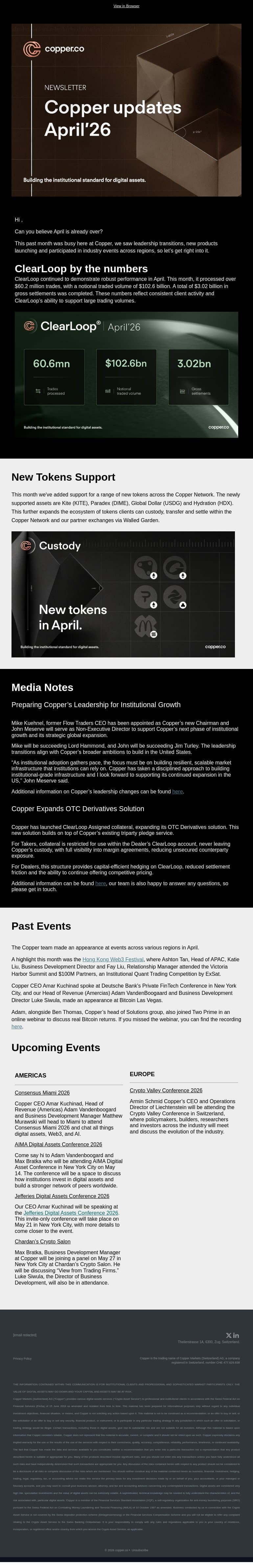 Copper.co April Recap email from Copper screenshot