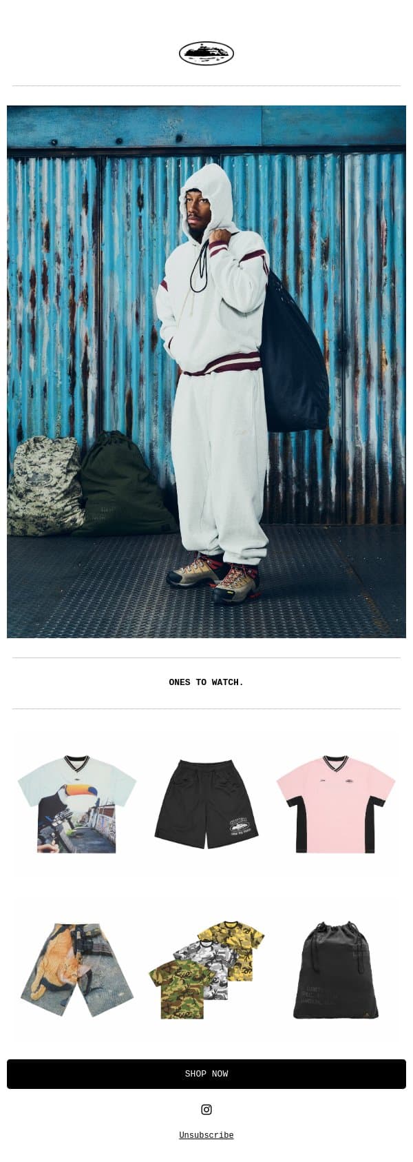 ONES TO WATCH. email from Corteiz screenshot