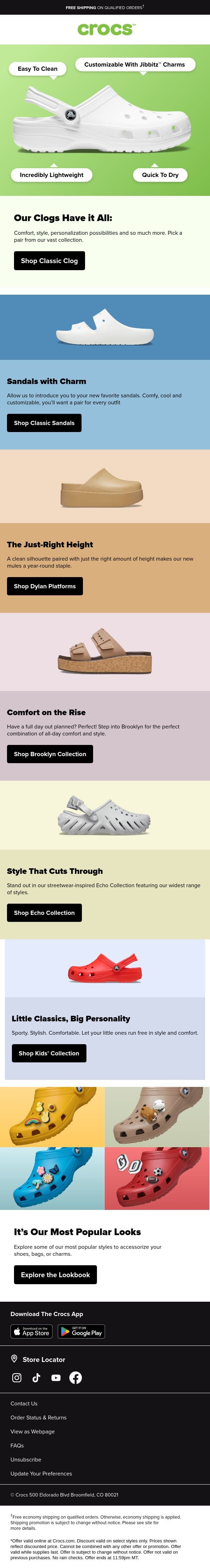 Why does everyone love Crocs? 🤔 email from Crocs screenshot