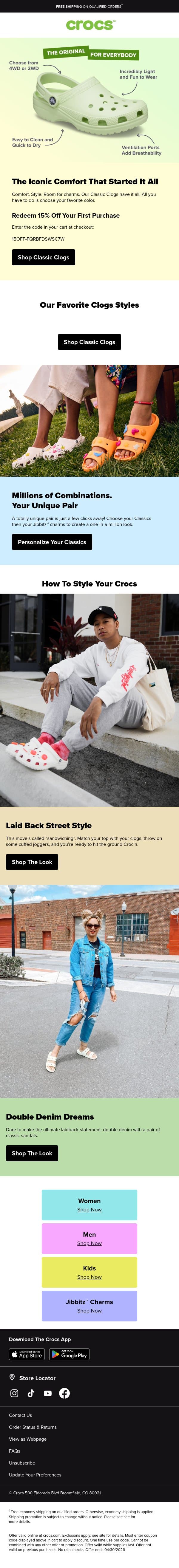 You’ve got great taste...see what else we think you’ll love email from Crocs screenshot