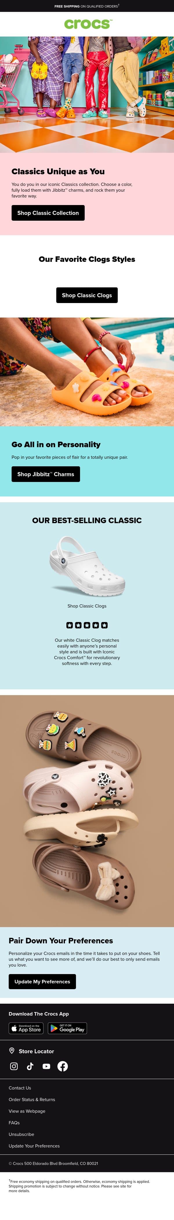 Classics look good on you 😍 Pick out a new pair! email from Crocs screenshot