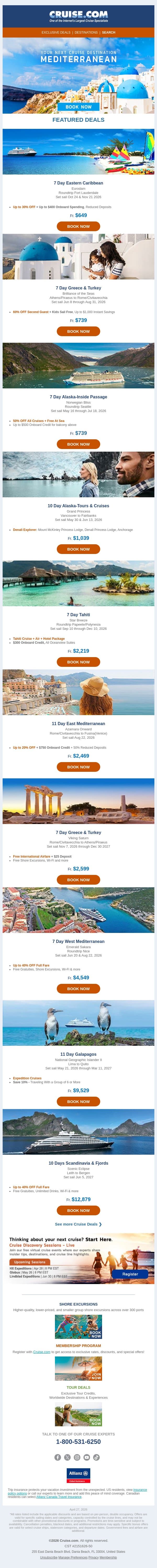 Here’s up to 50% OFF for your Cruise Vacation email from Cruise screenshot