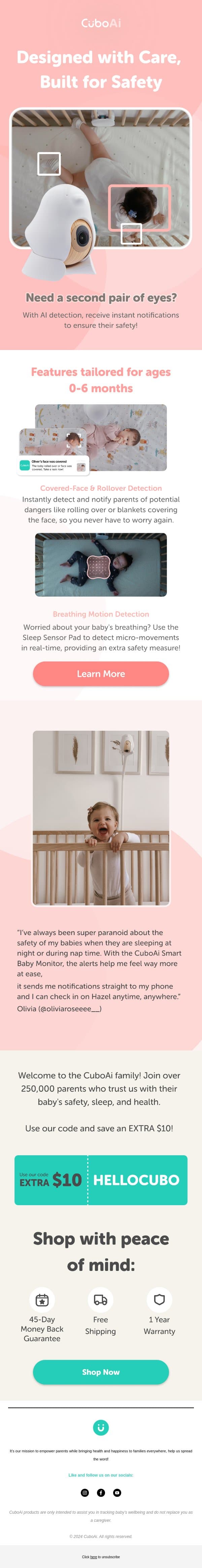 Top Safety Features to Protect Your Baby email from Cubo Ai screenshot