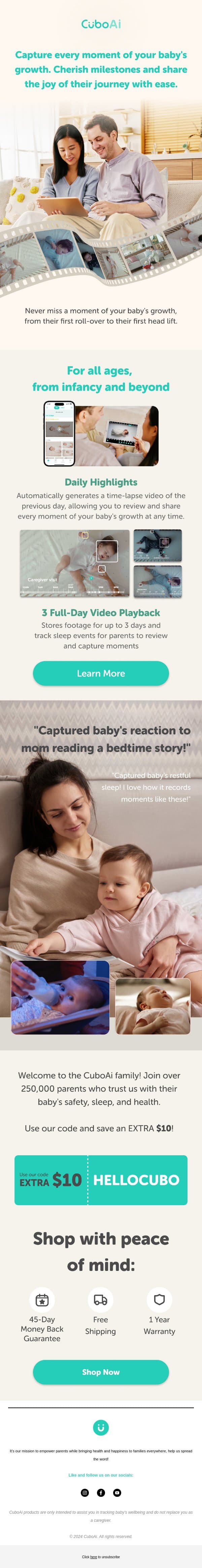 Relive Precious Memories with CuboAi ✨ email from Cubo Ai screenshot
