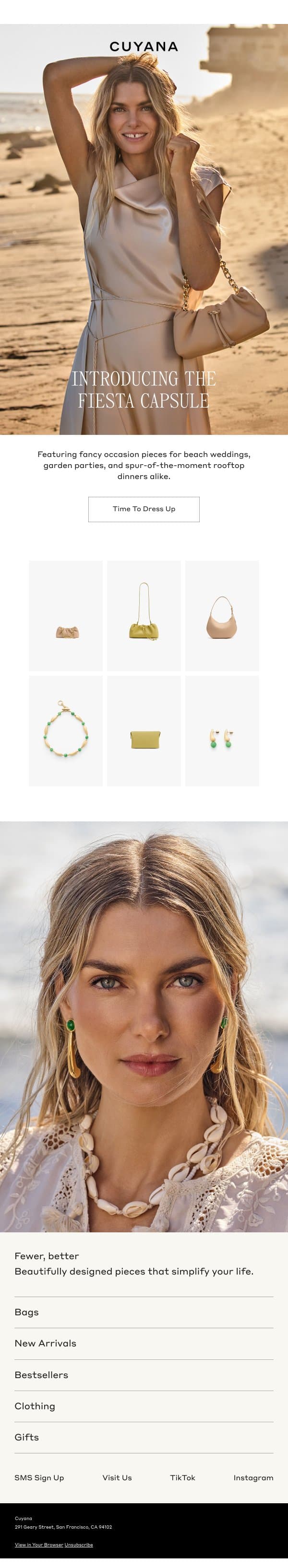 Introducing the Fiesta Capsule email from Cuyana screenshot