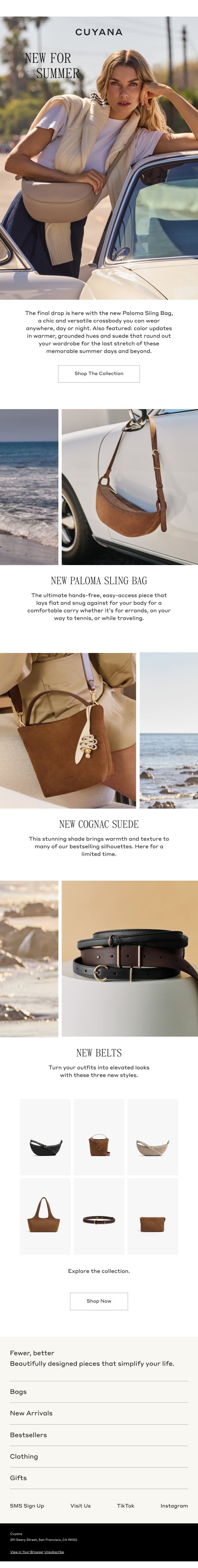 New: Final Drop of Summer email from Cuyana screenshot