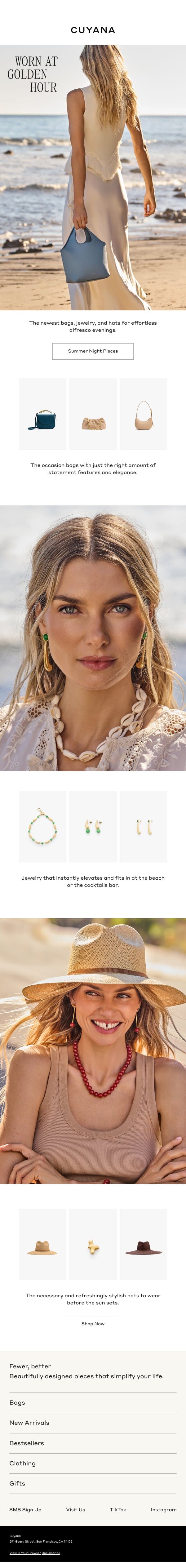They're Ready for Golden Hour email from Cuyana screenshot