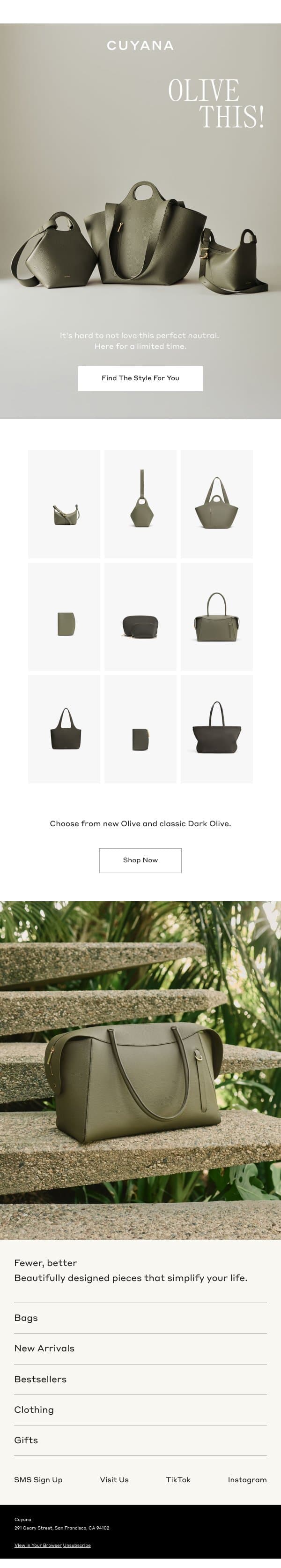 Olive This is Olive email from Cuyana screenshot