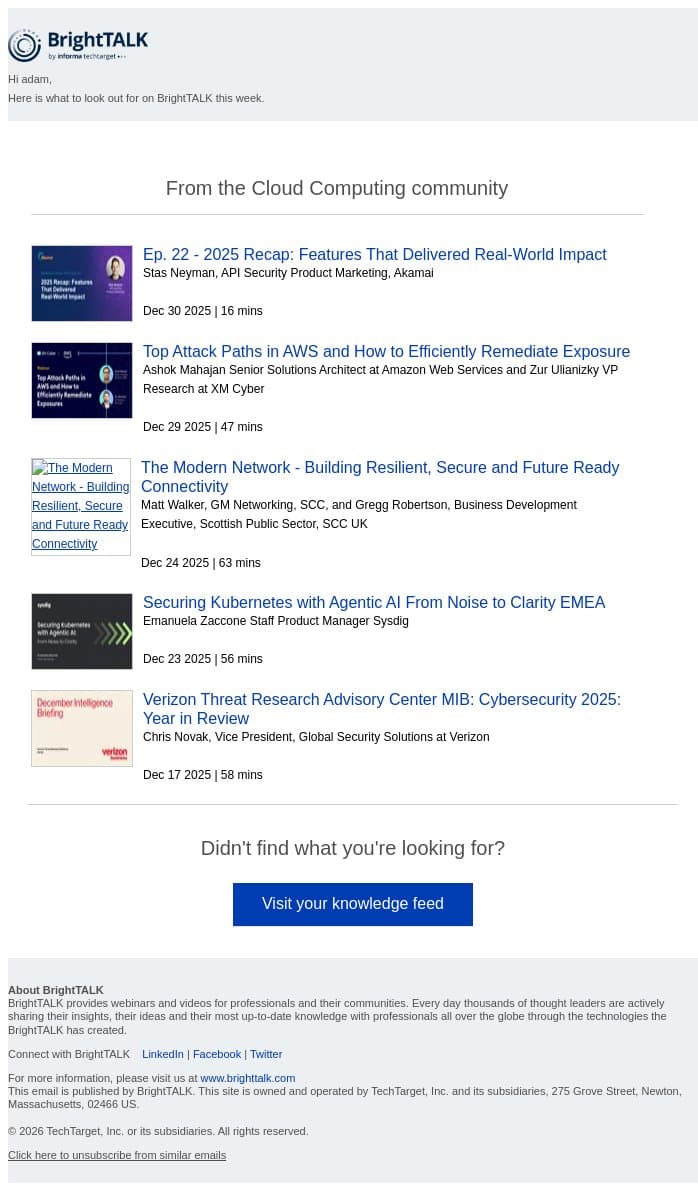 Weekly update: Ep. 22 - 2025 Recap: Features That Delivered Real-World Impact email from D2iQ screenshot