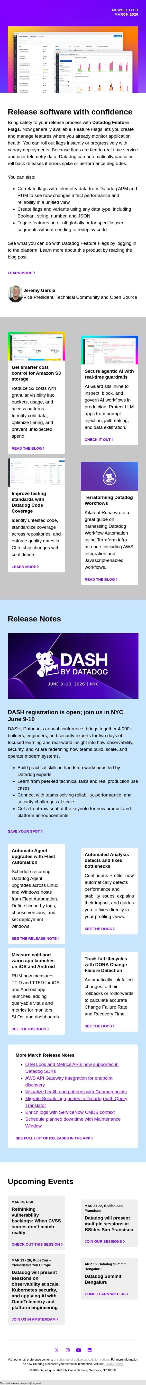 Make your rollouts safer with Datadog Feature Flags email from Datadog screenshot
