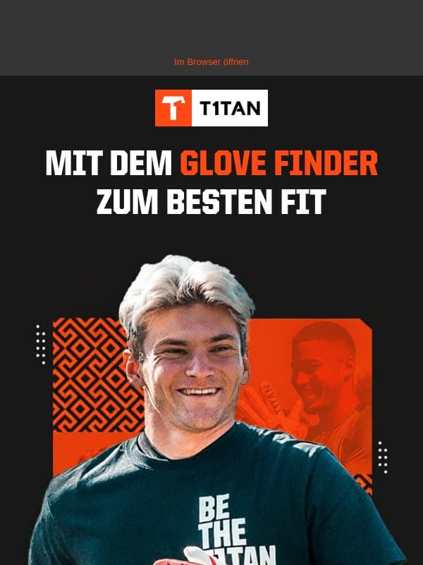 Mit unserem Glove Finder zum pefekten Handschuh! email from De