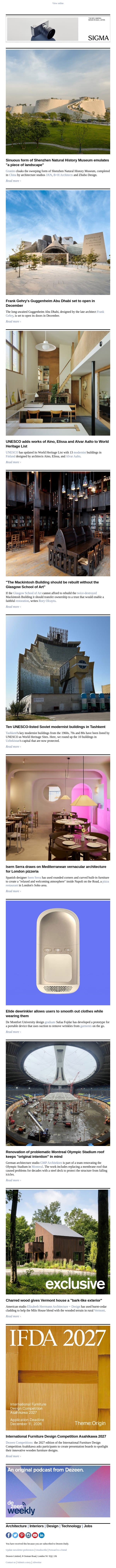 Shenzhen Natural History Museum | "Rebuild the Mack" | Portable dewrinkler email from Dezeen screenshot