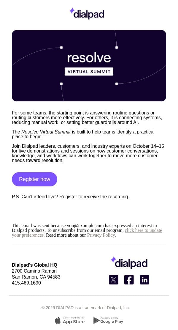 Where Should AI Help First? email from Dialpad screenshot